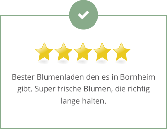 Bester Blumenladen den es in Bornheim gibt. Super frische Blumen, die richtig lange halten.