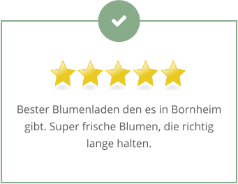 Bester Blumenladen den es in Bornheim gibt. Super frische Blumen, die richtig lange halten.